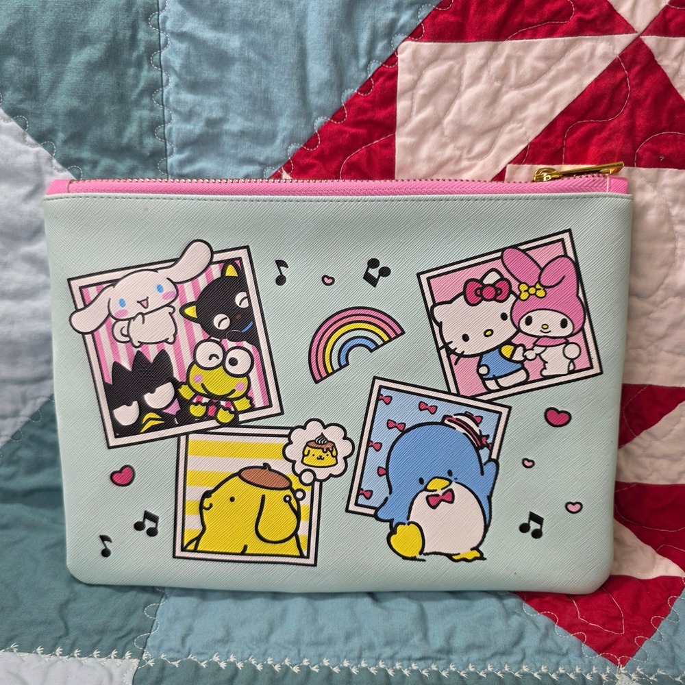 Sanrio Hello Kitty and Friends Blue Zip Bag‎ 2024 Sanrio Pencil Makeup Pouch